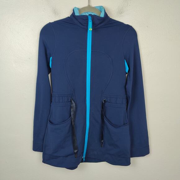 Lululemon‎ Jacket Womens Small Luon Full Zip Cinch Waist Yoga Running - Picture 1 of 7